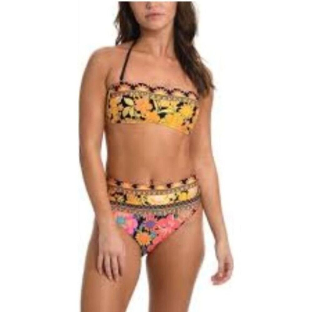Sunshine-79 Black and Yellow Bikini-and-tankini-tops size 8